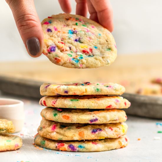 Vegan Funfetti Sugar Cookies