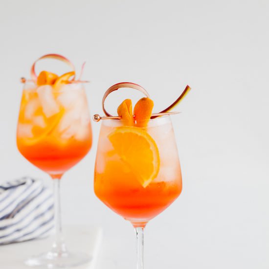 Rhubarb Aperol Spritz