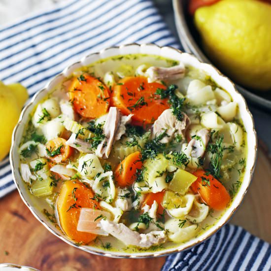 Instant Pot Lemon Dill Chicken Soup
