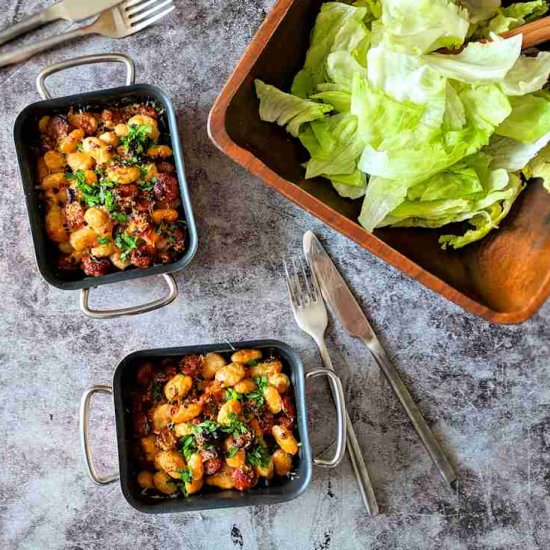 beans and chorizo