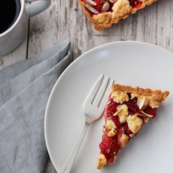 Finnish Strawberry Almond Tart