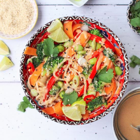 Tahini Noodle Satay Salad