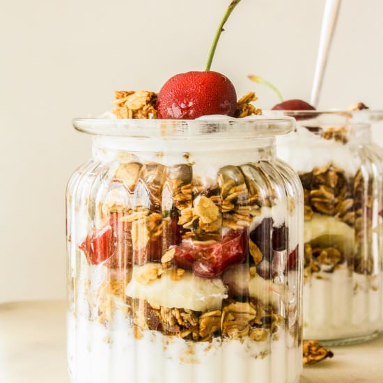 Date & Almond Granola Parfaits