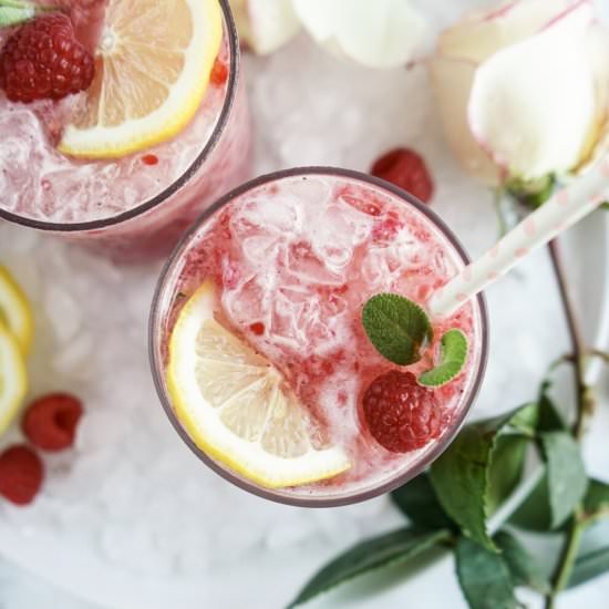 Raspberry + Herb Smash Cocktail