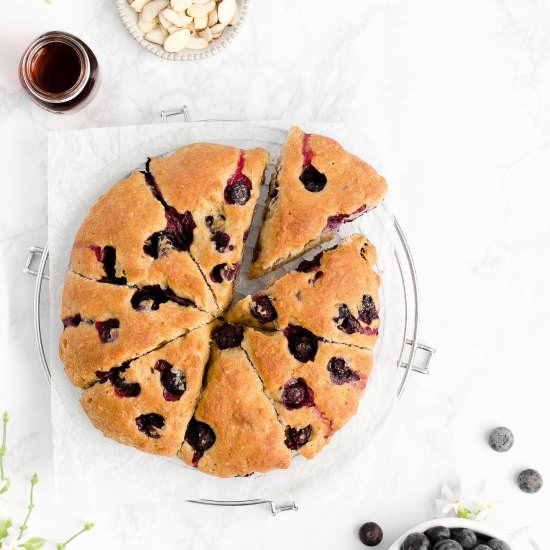 Healthy Blueberry Almond Scones