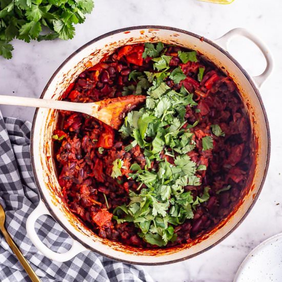 Bean Chilli with Roasted Red Pepper