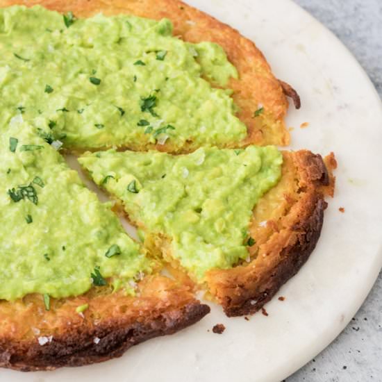 Crispy Socca with Avocado Mash