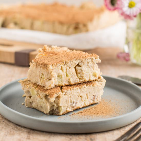 Vegan Rhubarb Custard Cake