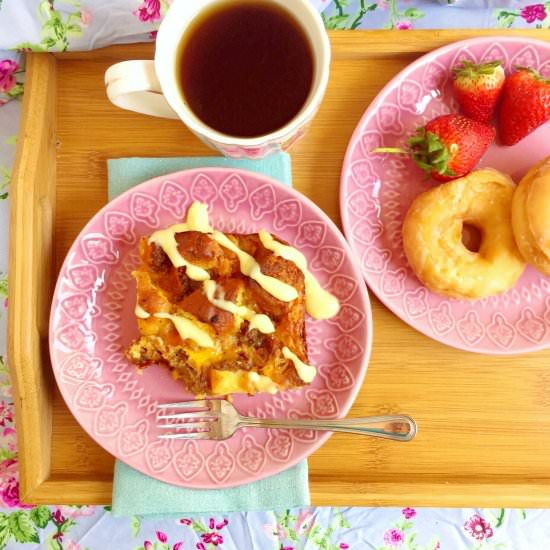 Glazed Donut Breakfast Casserole