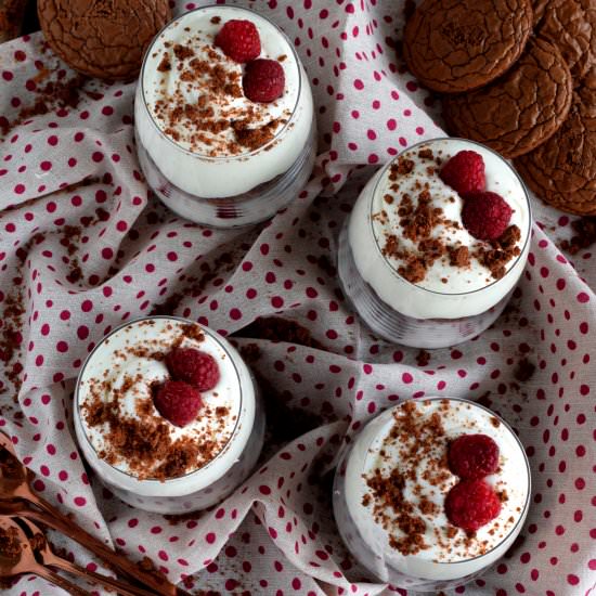 Raspberry Brownie Parfaits