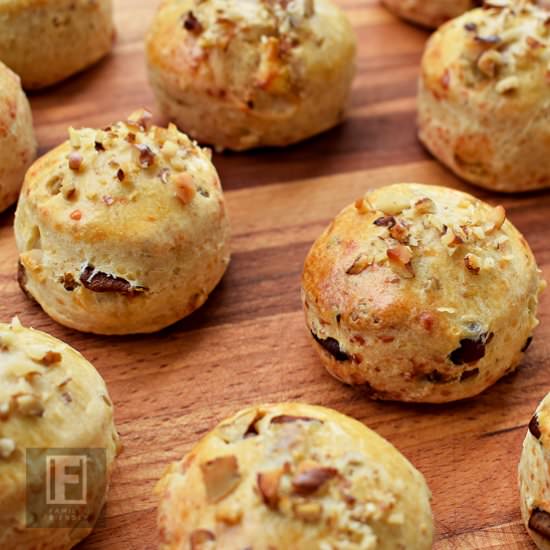 Pear Walnut Cheese Biscuits
