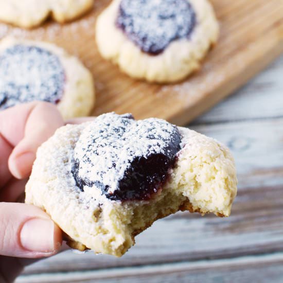Raspberry Thumbprint Cookies