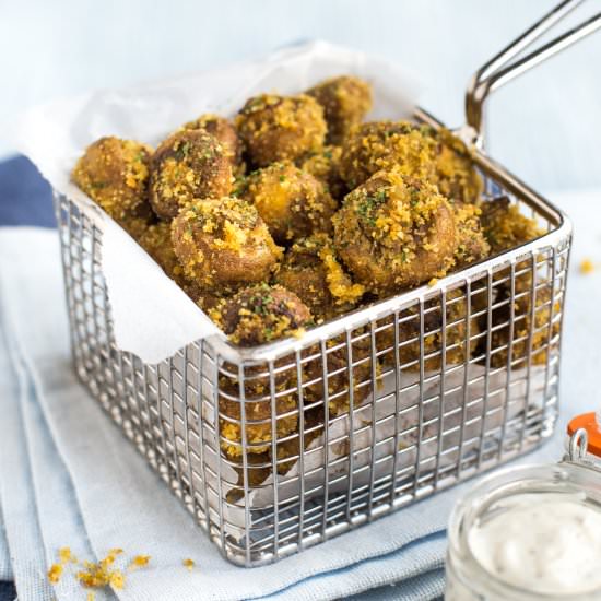 Air fryer breaded mushrooms
