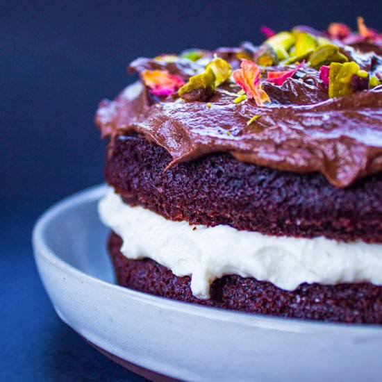 Chocolate Glop Cream Cake -vegan/gf