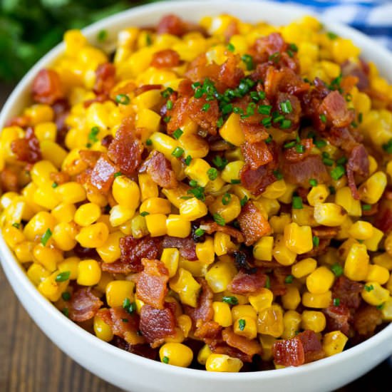 Fried Corn with Bacon
