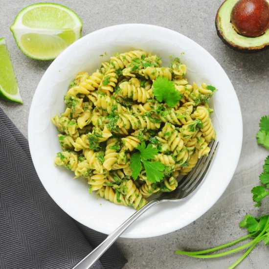 Cilantro Avocado Pesto Pasta