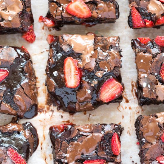 Healthy Strawberry Brownies