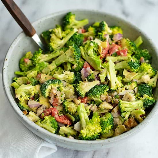 Broccoli Salad with Tahini Dressing