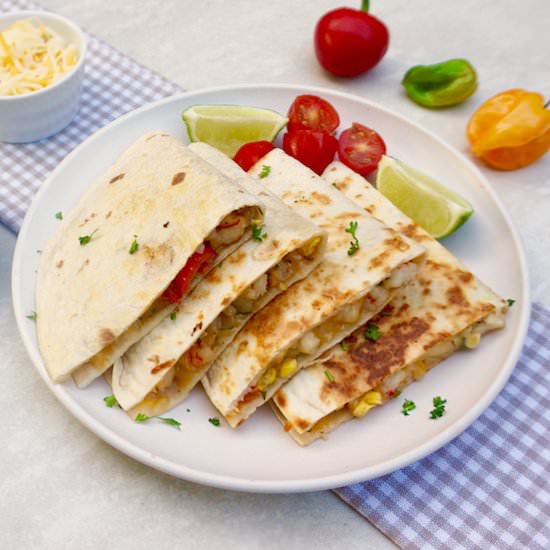 Summer Shrimp Quesadilla