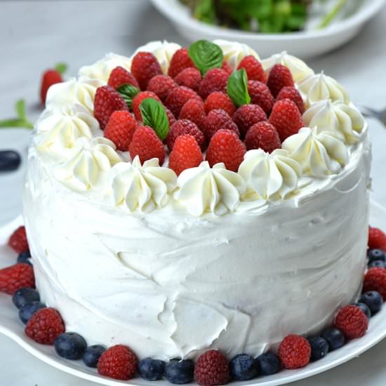 Raspberry Cheesecake Cake