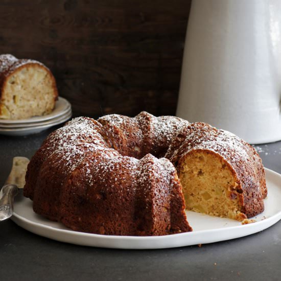 Apple Cake with Tahini and Oatmeal