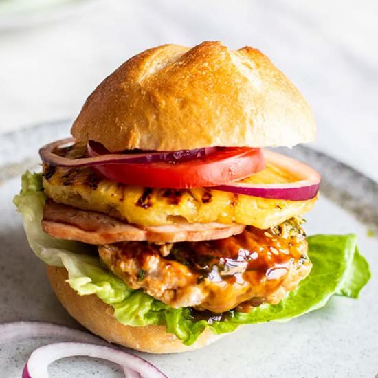 Hawaiian Chicken Burgers