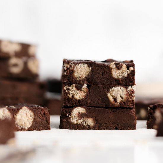 Flourless Cookie Dough Brownies