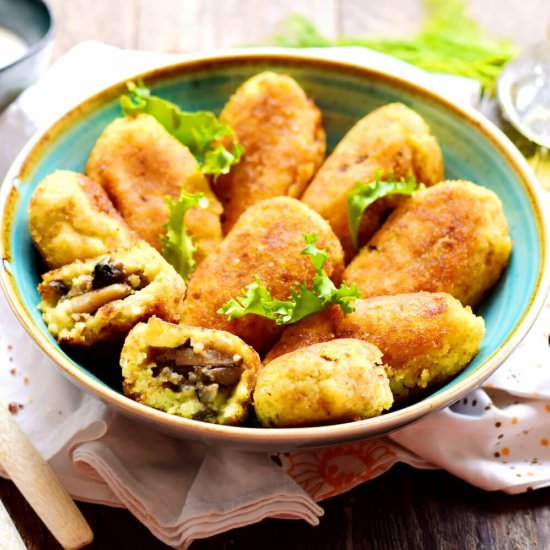 Potato Cutlets with Mushroom