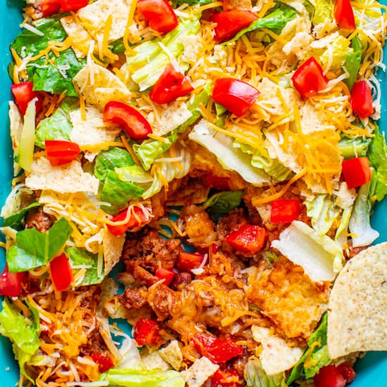 Layered Beef Taco Salad