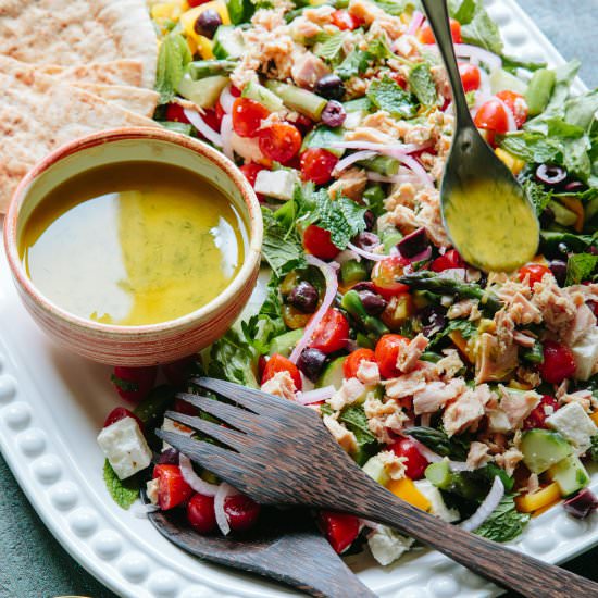 Tuna Greek Salad Platter