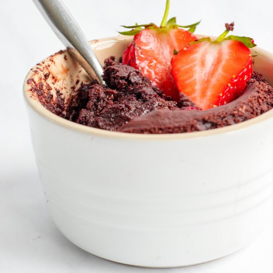 Single-Serve Molten Chocolate Cake