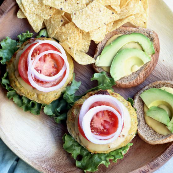 sneaky veggie turkey burgers