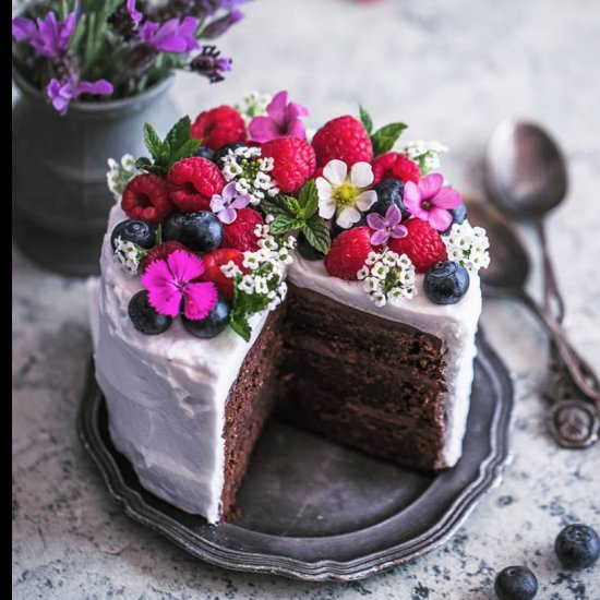 Chickpea chocolate mini cake