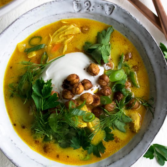Turmeric Coconut Chicken Soup