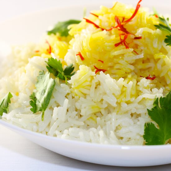 Perfect Basmati Rice With Saffron