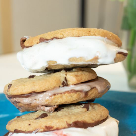 Ice Cream Sandwiches with Chocolate