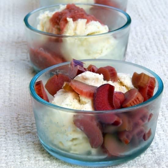 Sweet fermented rhubarb with ginger