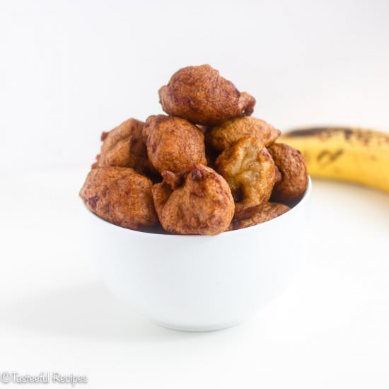 Caribbean style banana beignets