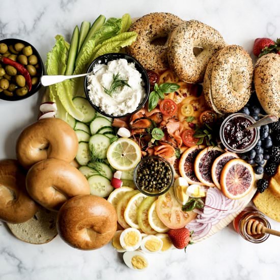 Build a Bagel Breakfast Board