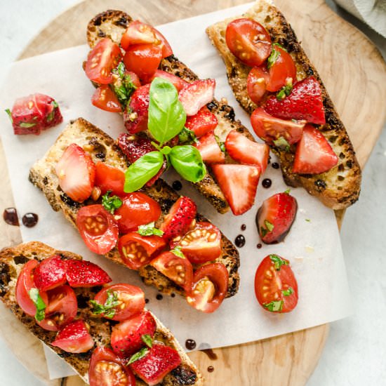 Strawberry Tomato Bruschetta