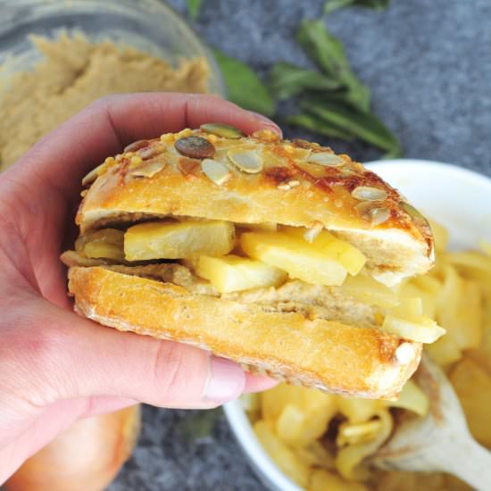Vegan pineapple sandwiches