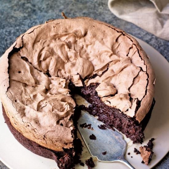 Chocolate meringue brownie