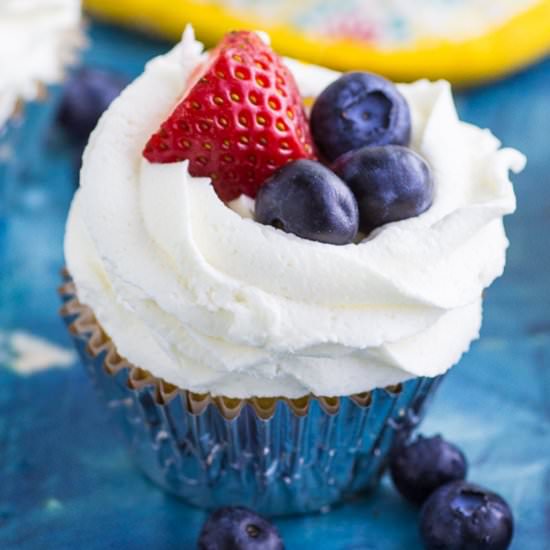 Berries and Cream Cupcakes