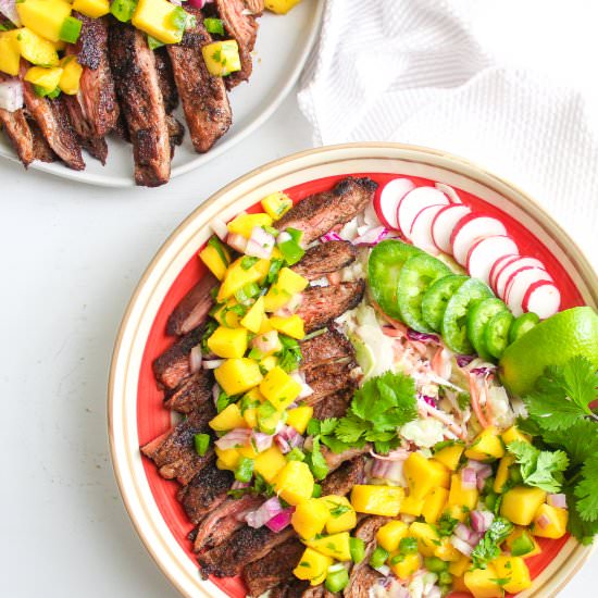 Spiced Steak Salad with Mango Salsa