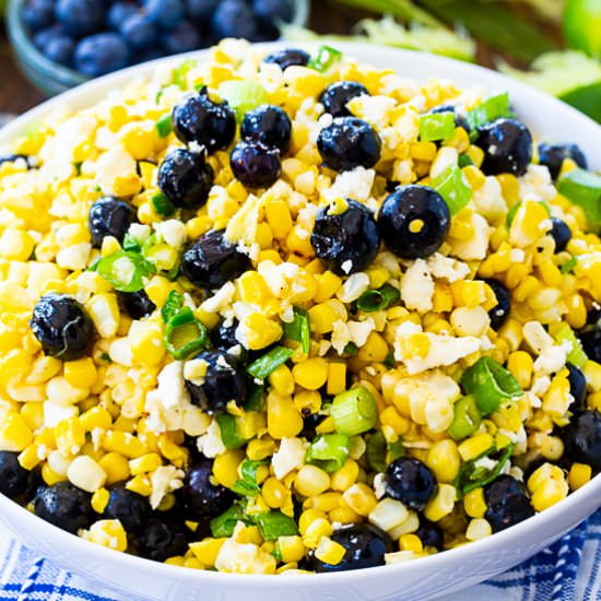 Blueberry, Corn and Feta Salad