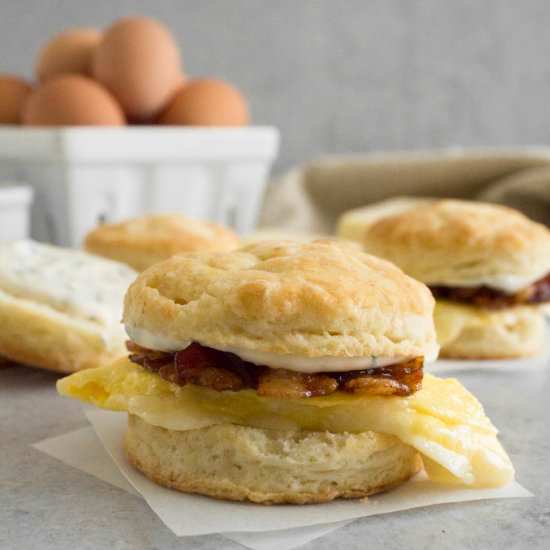 Lattice Bacon Biscuit Sliders