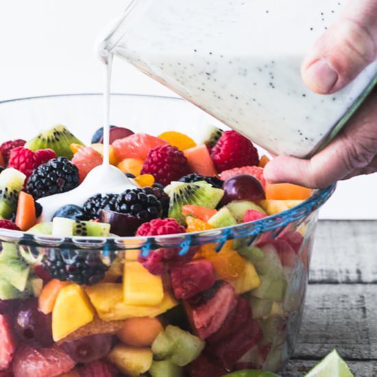 Creamy Fruit Salad (vegan)