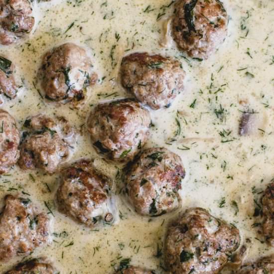Swedish Meatballs with Dill Sauce