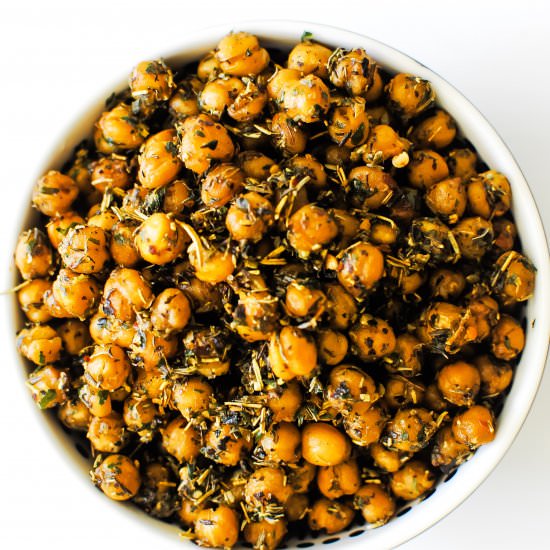 Spicy Italian Roasted Chickpeas