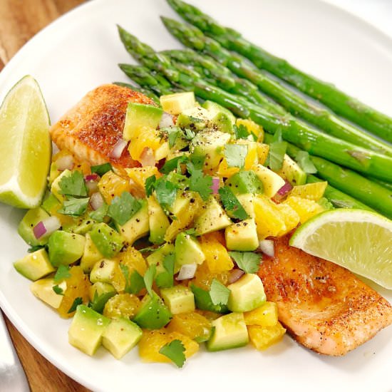 Salmon with Avocado Salsa